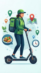 Modern Delivery Woman