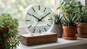 Modern Glass Mantel Clock