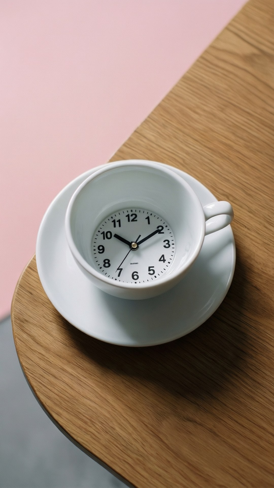 Modern Minimal Clock Tea by Wallpapers.art Studio