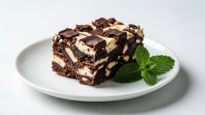 Modern Nanaimo Bar with Mint
