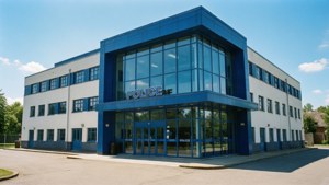 Modern Police Station Front