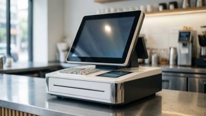 Modern Register in Minimalist Cafe