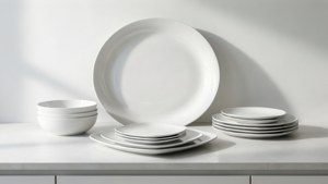Modern White Dinner Set