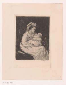 Moeder met baby in de armen