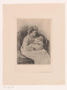 Moeder met baby in de armen