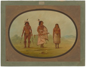 Mohave Chief, a Warrior, and His Wife