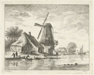 Molen langs een rivier