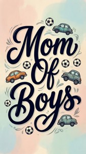 Mom Of Boys Typography