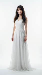 Momo in White Dress