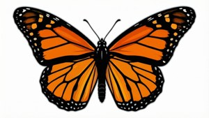 Monarch Butterfly Flat Vector