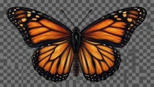 Monarch Butterfly Side View