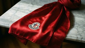 Moncler Scarf on Marble