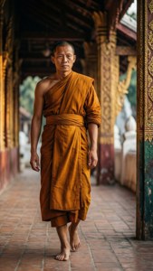 Monk in Morning Light