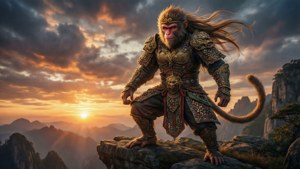 Monkey King at Sunset