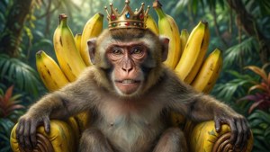 Monkey King on Banana Throne