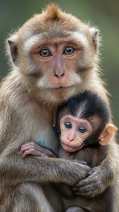 Monkey Mother and Baby