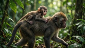 Monkey Mother and Baby