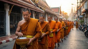 Monks Alms at Dawn