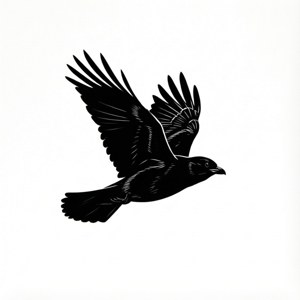 Mono Bird Silhouette