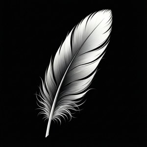 Mono Feather Vector
