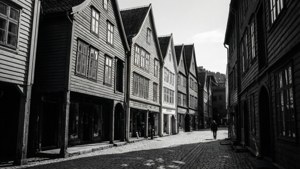 Monochrome Bryggen