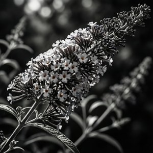 Monochrome Butterfly Bush