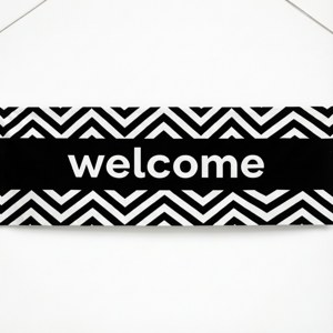 Monochrome Chevron Welcome