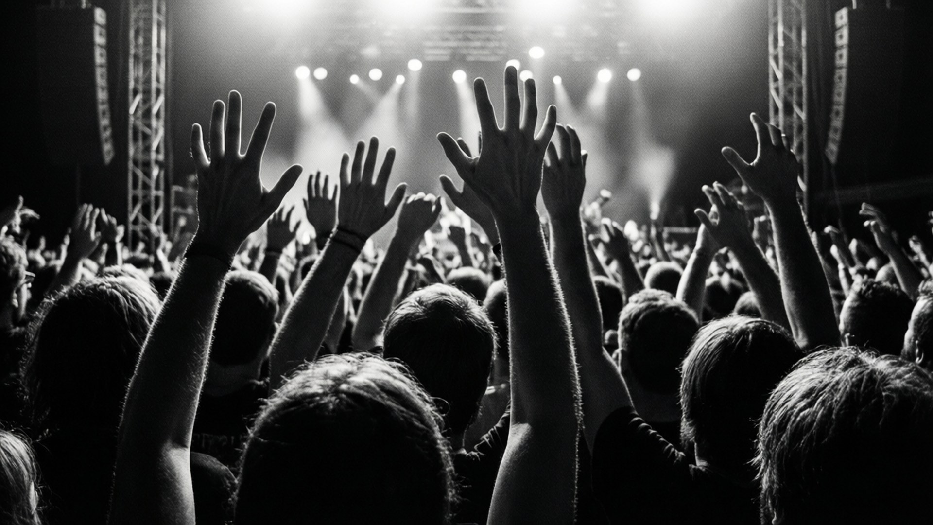 Monochrome Crowd by Wallpapers.art Studio