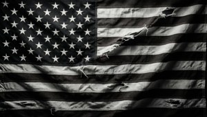 Monochrome Distressed Flag
