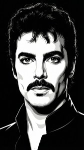 Monochrome Freddie Portrait