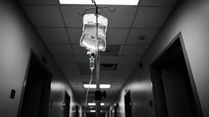 Monochrome Hospital Hallway