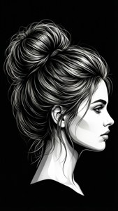 Monochrome Mom Bun