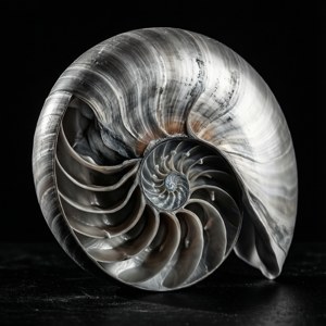 Monochrome Nautilus Study