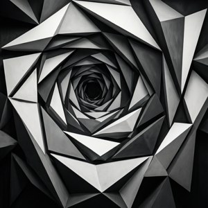Monochrome Obtuse Spiral