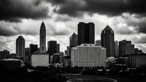 Monochrome OKC Skyline