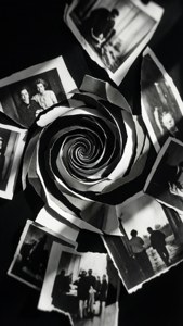 Monochrome Spiral Collage