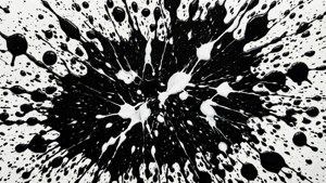 Monochrome Splatter Art
