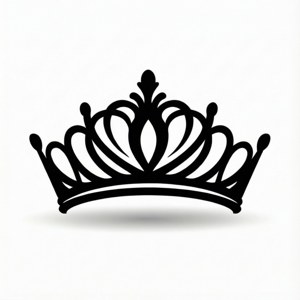 Monochrome Tiara Silhouette