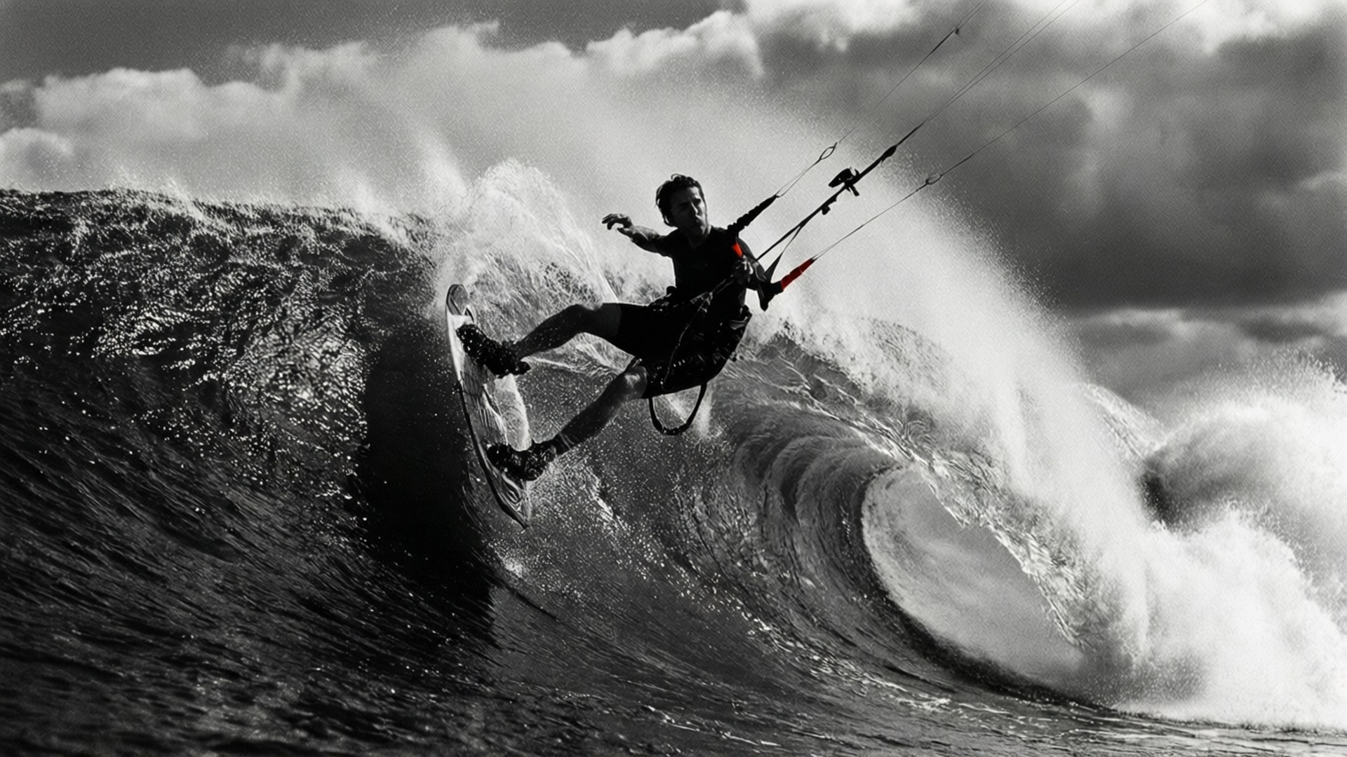Monochrome Wave Launch by Wallpapers.art Studio