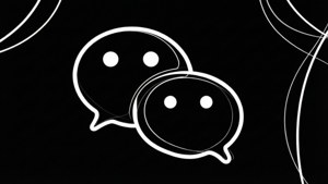 Monochrome WeChat Line Art