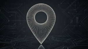 Monochrome Wireframe Pin