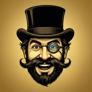 Monocle Mustache Face
