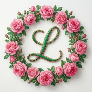Monogram L Wreath