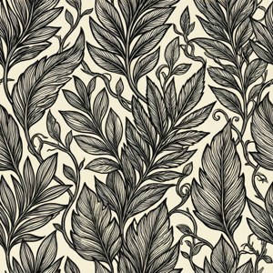 Monoline Leaves Pattern