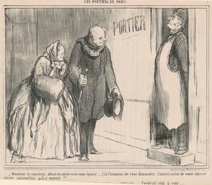 Monsieur le concierge, allant en soirée