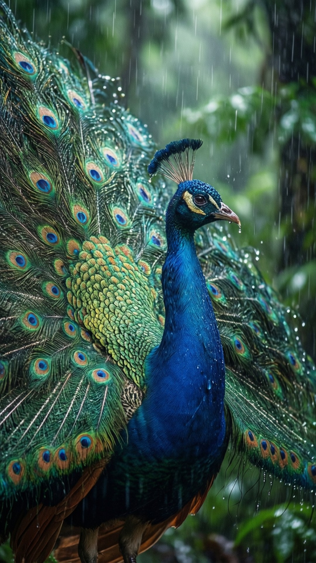 Monsoon Peacock Dance by Wallpapers.art Studio