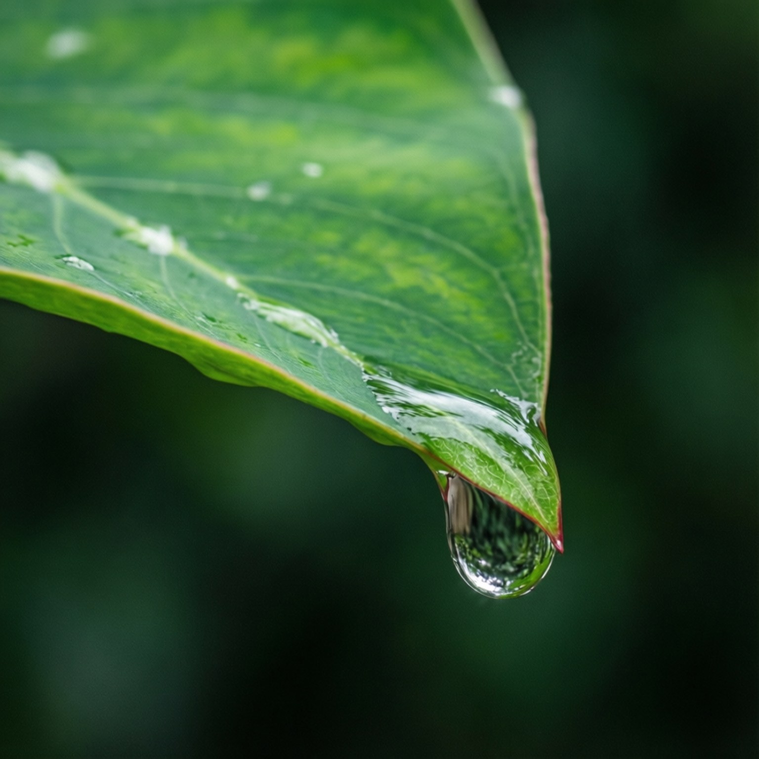 Monsoon Raindrop on Leaf by Wallpapers.art Studio