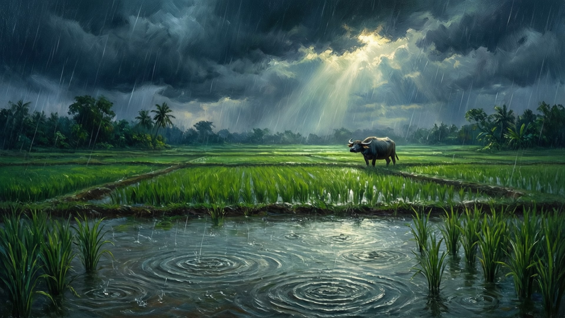 Monsoon Serenity by Wallpapers.art Studio
