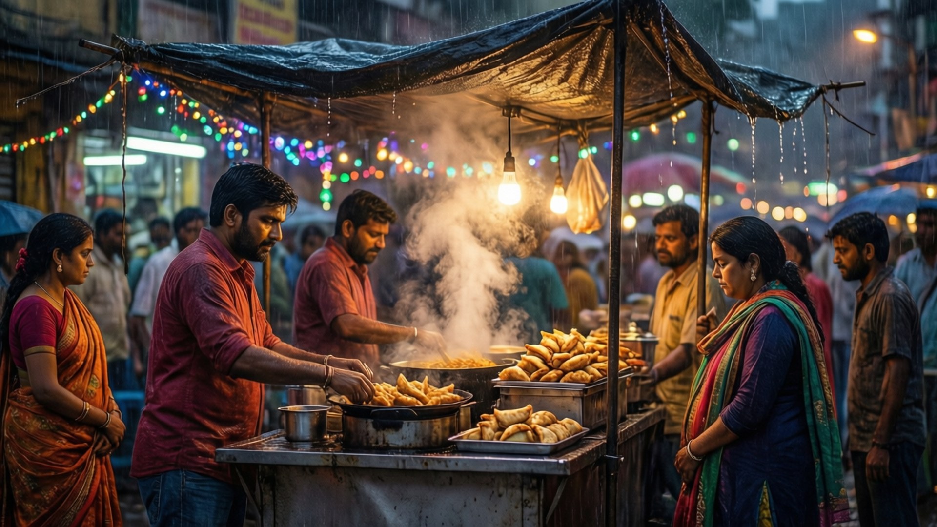 Monsoon Street Food by Wallpapers.art Studio