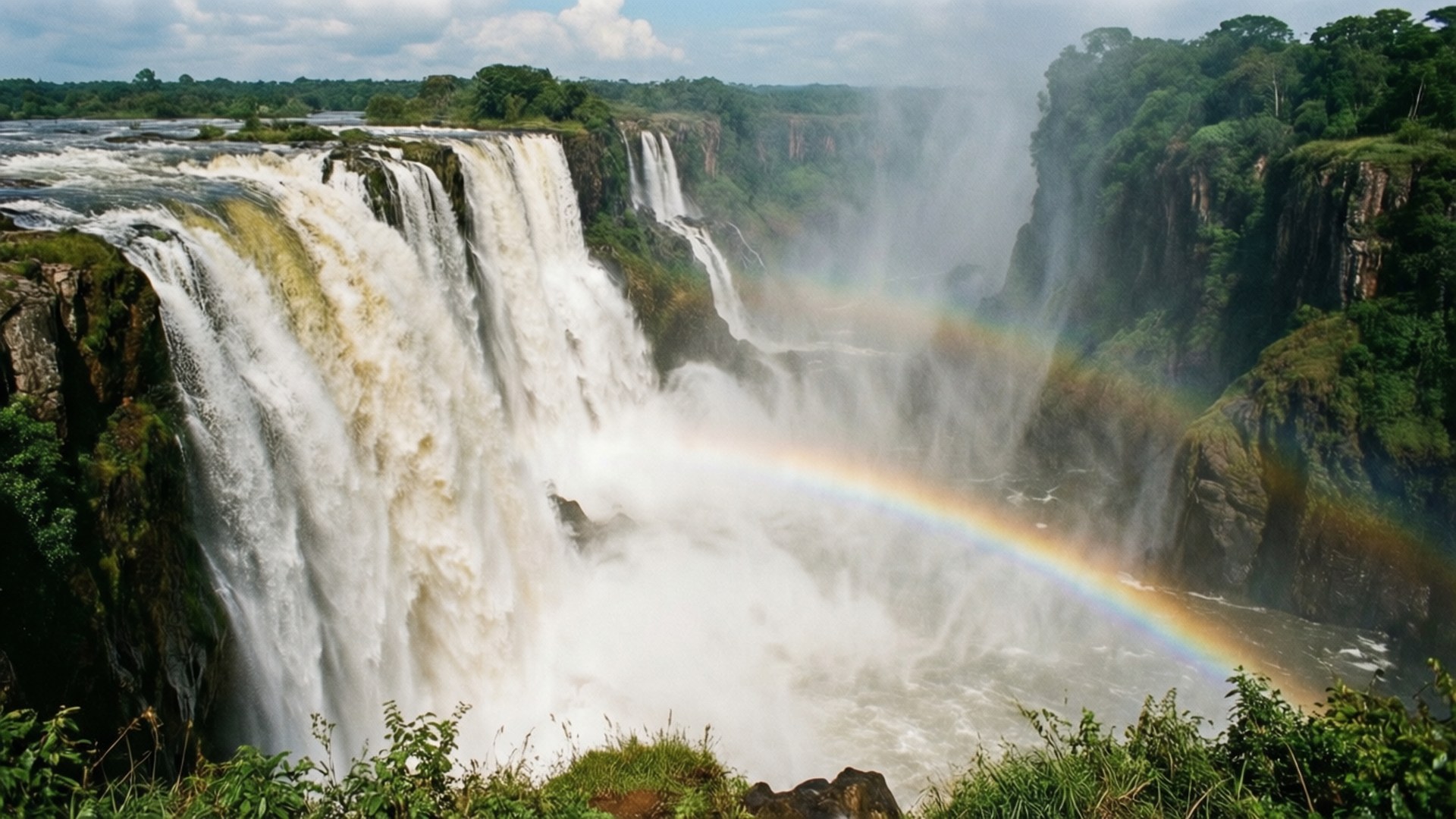 Monsoon Waterfall Force by Wallpapers.art Studio